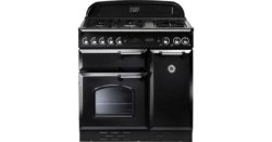 Rangemaster Classic 90 Dual Fuel with FSD Range Cooker in Black/Chrome 72740